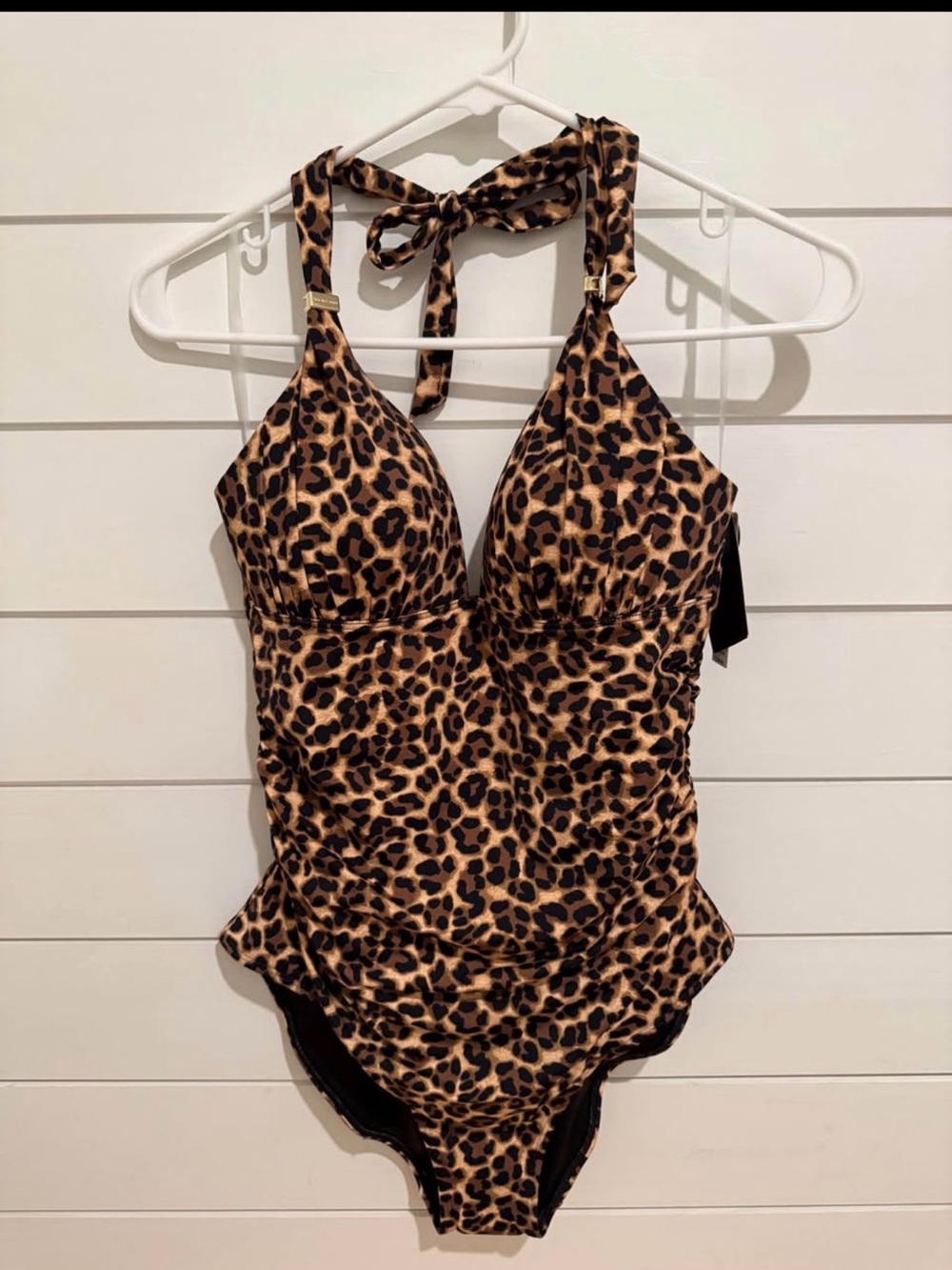 Victoria's Secret Leopard Halter One-Piece Swimsuit NWT